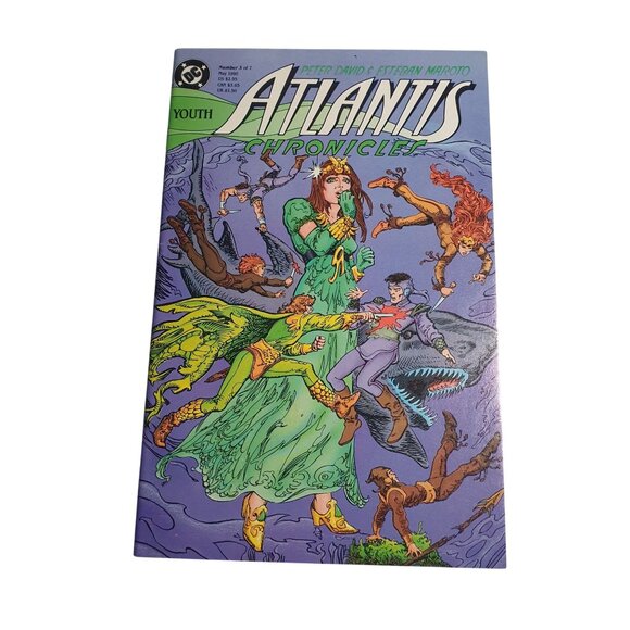 Atlantis Chronicles Comic Issue 3 May 1990 Peter David DC Comics Vintage Bagged - Picture 1 of 2